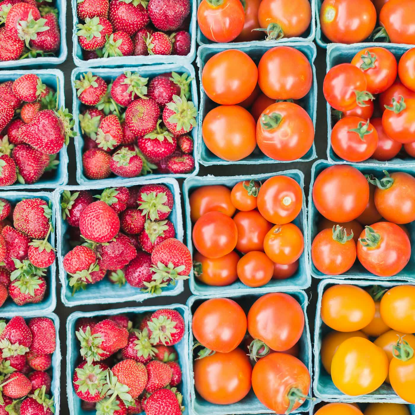 Tomatoes and berries